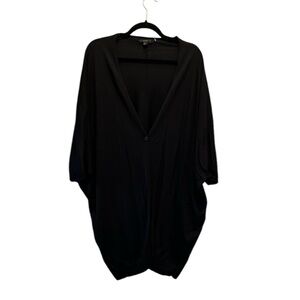 COS Black Knit Button Front Short Sleeve Kimono Shrug Cardigan Size S
